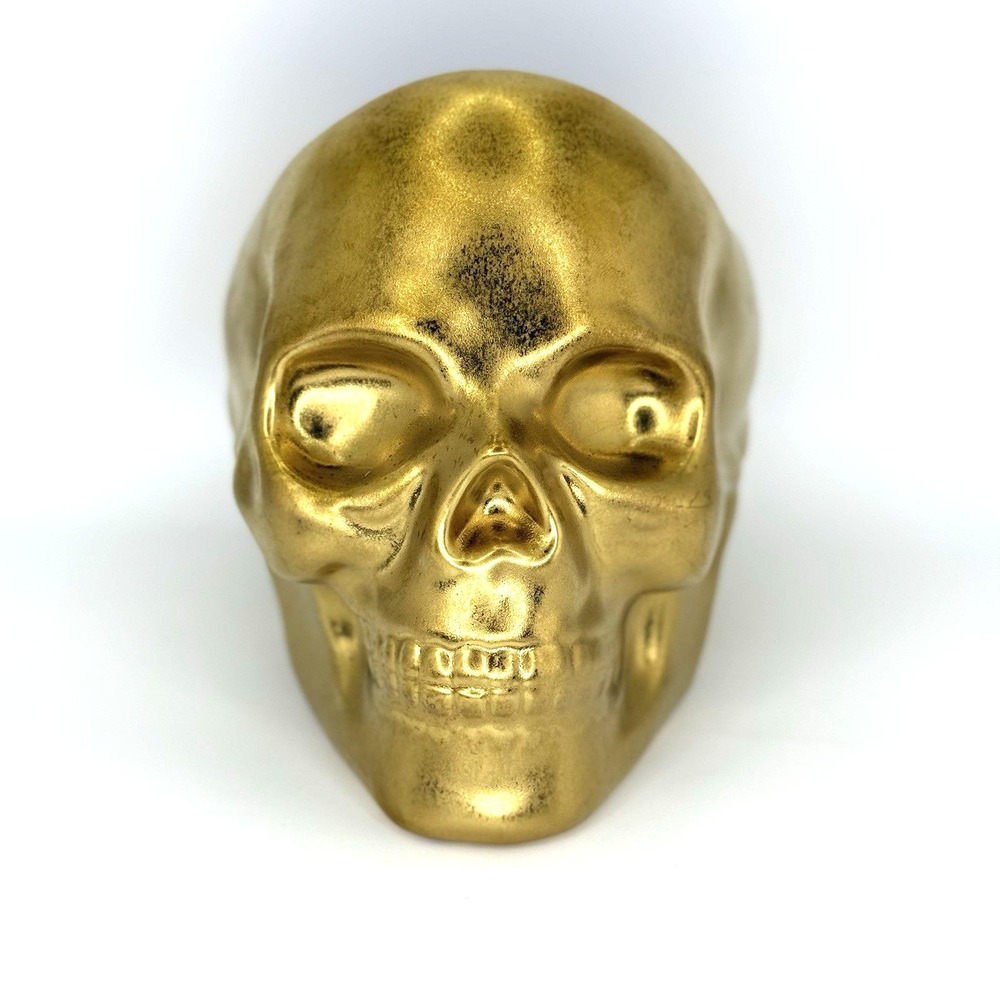Threshold Gold Skull Candy Bowl Stoneware Halloween‎ Decor Target 2024